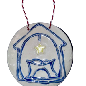 Christmas nativity scene hanging decoration